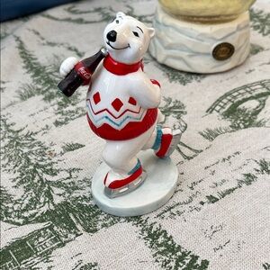 Coca Cola Polar Bear Figurine in Red and White - 1995